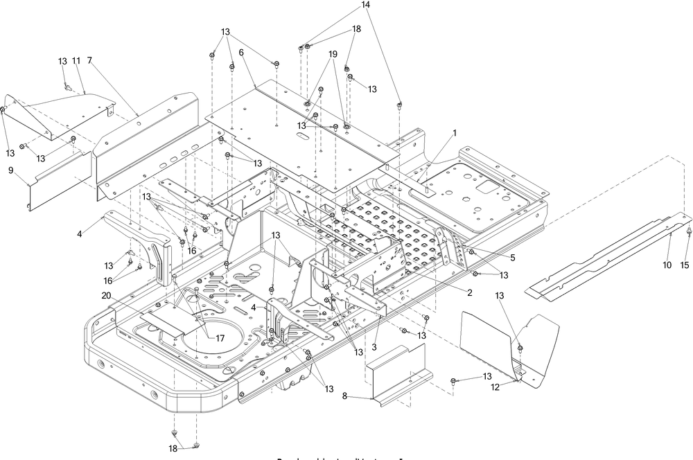 Platform Diagram and Parts List for RZT-S42ZERO (17AVCEDS710)(2016) Cub Cadet Lawn Tractor